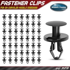 50Pcs 8mm Nylon Fascia & General Purpose Retainer Clip Push-Type for GM Chrysler