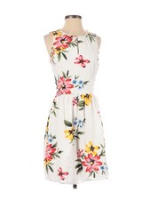 Old Navy Women White Casual Dress S Tall