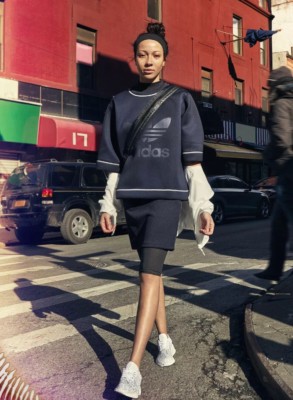 ウェア adidas Neopren Sweatshirt Adidas Originals Women Logo Sweatshirt Top Neoprene Tee Navy/Pink