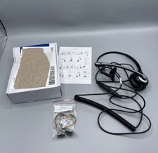 Wantek Corded RJ9 Telephone Headset Binaural with Noise Canceling Mic