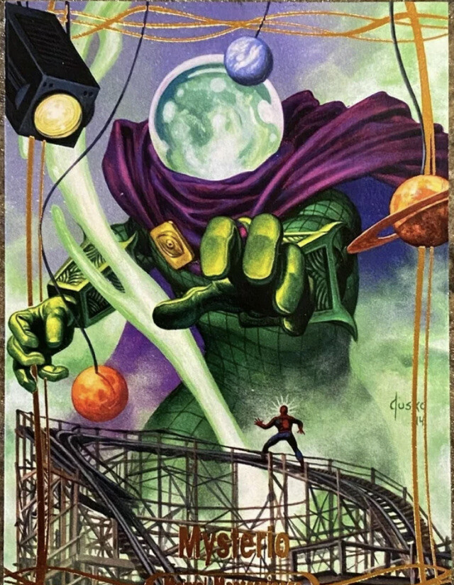 2016 Marvel Masterpieces Legendary ORANGE #28 MYSTERIO #21/99 Joe Jusko Rare