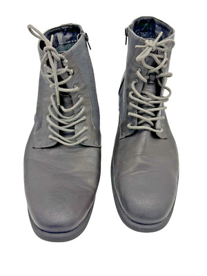 Robert Wayne Mens Aspen 020 Ankle Boots Size 12D Black Leather Lace Up Casual