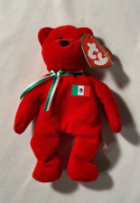 Ty Beanie Baby Osito The Mexico Flag Teddy Bear Born 6" Tall