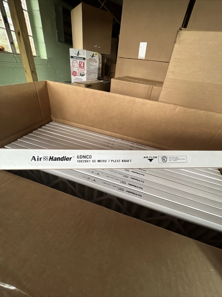 Плиссированный воздушный фильтр AIR HANDLER 6DNC0, 10x28x1, MERV 7 PK 12 - Изображение 3 из 3