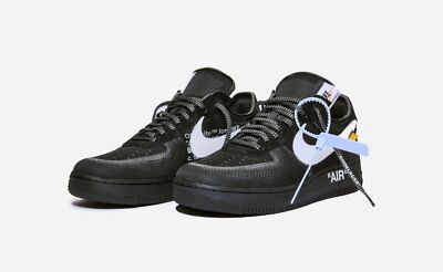 AO4606-001 Off-White × Nike Air Force 1 Low Black (Men's) | eBay