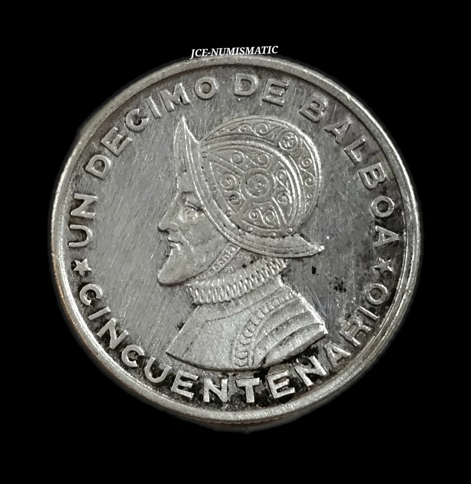 1953 - Un Decimo (1/10) De Balboa Panama Coin -Silver 0.900- Nice Coin!!! - Image 3 of 4