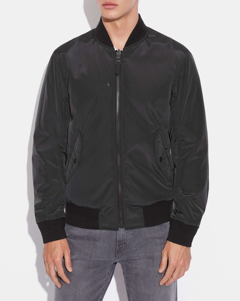 Coach Reversible Signature Ma 1 Jacket Black Khaki 3089 XL