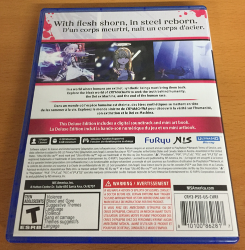 CRYMACHINA Edición Deluxe PLAYSTATION 5 Cry Machina PS5 Abierto SIN JUGAR Como Nuevo - Imagen 3 de 3