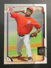 2015 Bowman 1st card, Angels - VICTOR ALCANTARA - Dominican Republic