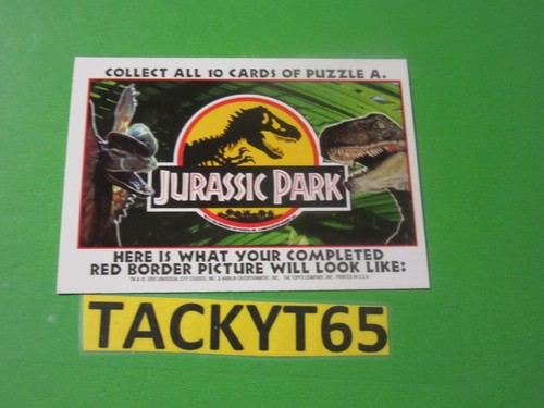 1993 JURASSIC PARK SINGLE STICKER(S) NEW YOU CHOOSE - Picture 30 of 30