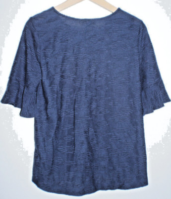 Loft Women's Blouse S/S T-Shirt S Small Dark Blue 40'' Chest 24'' T2B Flutter