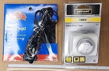 Great Choice Mini Heat Mat 5.5x5.9  Defiant Indoor Basic Timer 544068 Reptile