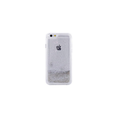 ^ Treibsand Liquid Pearl Glitzer Wasser Case Cover Apple iPhone X SILBER
