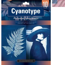 Jacquard Cyanotype Fabric Sheets - 8.5" x 11" Precut for Creative Sun Printing