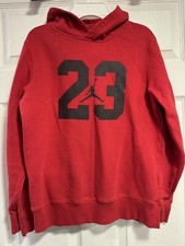 Boys Air Jordan Red Hoodie  Size Large