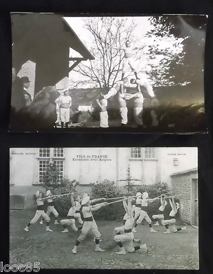 Postkarte + analoges Foto: Fils de France - Beaune - Konvolut mit Pyramidengeräten