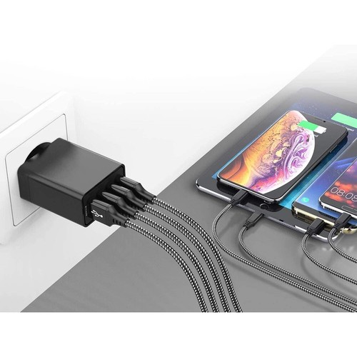 Chargeur Prise Murale Quadruple 4x USB 3.0 Charge Rapide 3,1A Téléphone - Photo 3 sur 8