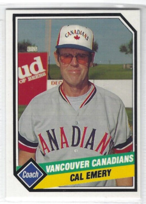 1989 TCMA Vancouver Canadians (Class AAA-Chicago White Sox) Cal Emery