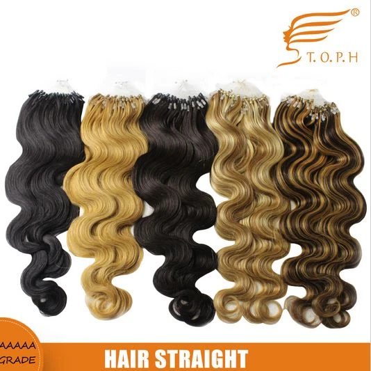 50CM Remy Echthaar Microring Schleife Extension gewellt Haarverlängerung - Bild 2 von 2