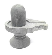 Stone Shiva Lingam Shiv Ling Idol Statue Figurine 10.5 cm