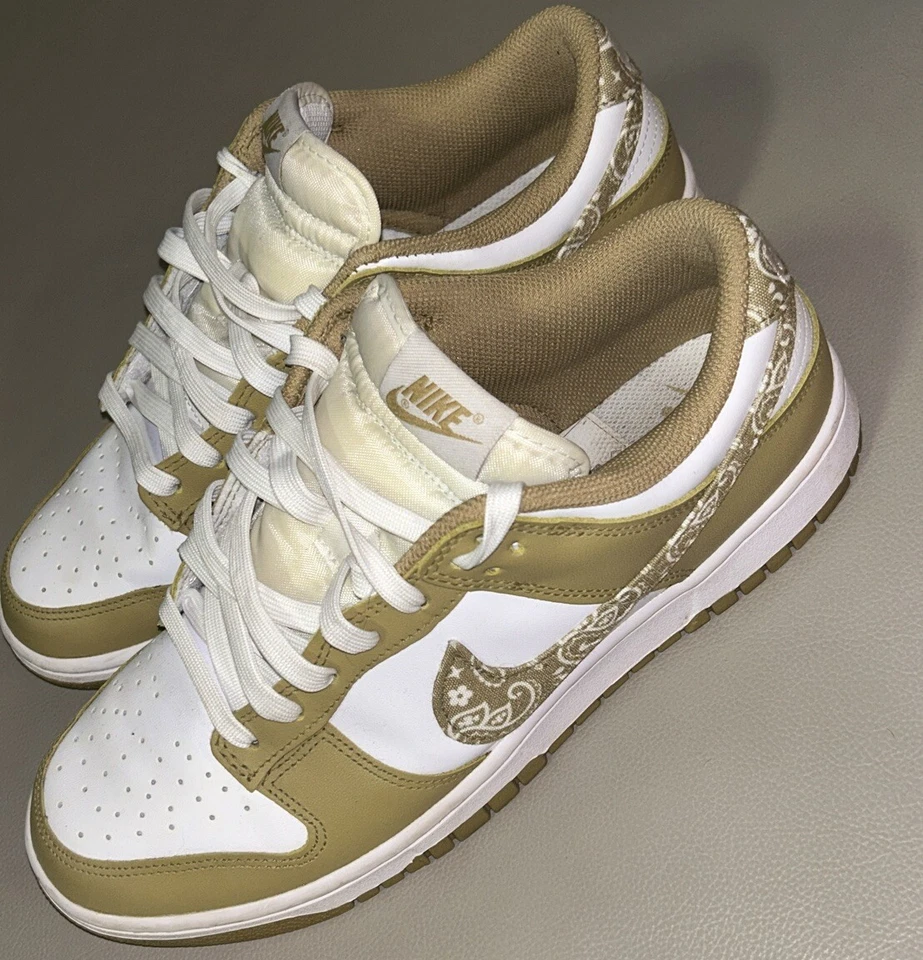 Size 10.5W - Nike Dunk Low Barley Paisley PRE OWNED REP BOX - Image 2 of 4