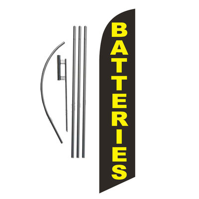 15ft Feather Banner Swooper Flag Kit – Includes Pole & Ground Spike (FeatherFlagNation)