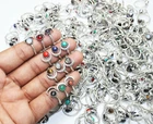 100pcs Adjustable Rings Moon Style Wholesale Mixed Gemstones 925 Sterling Silver