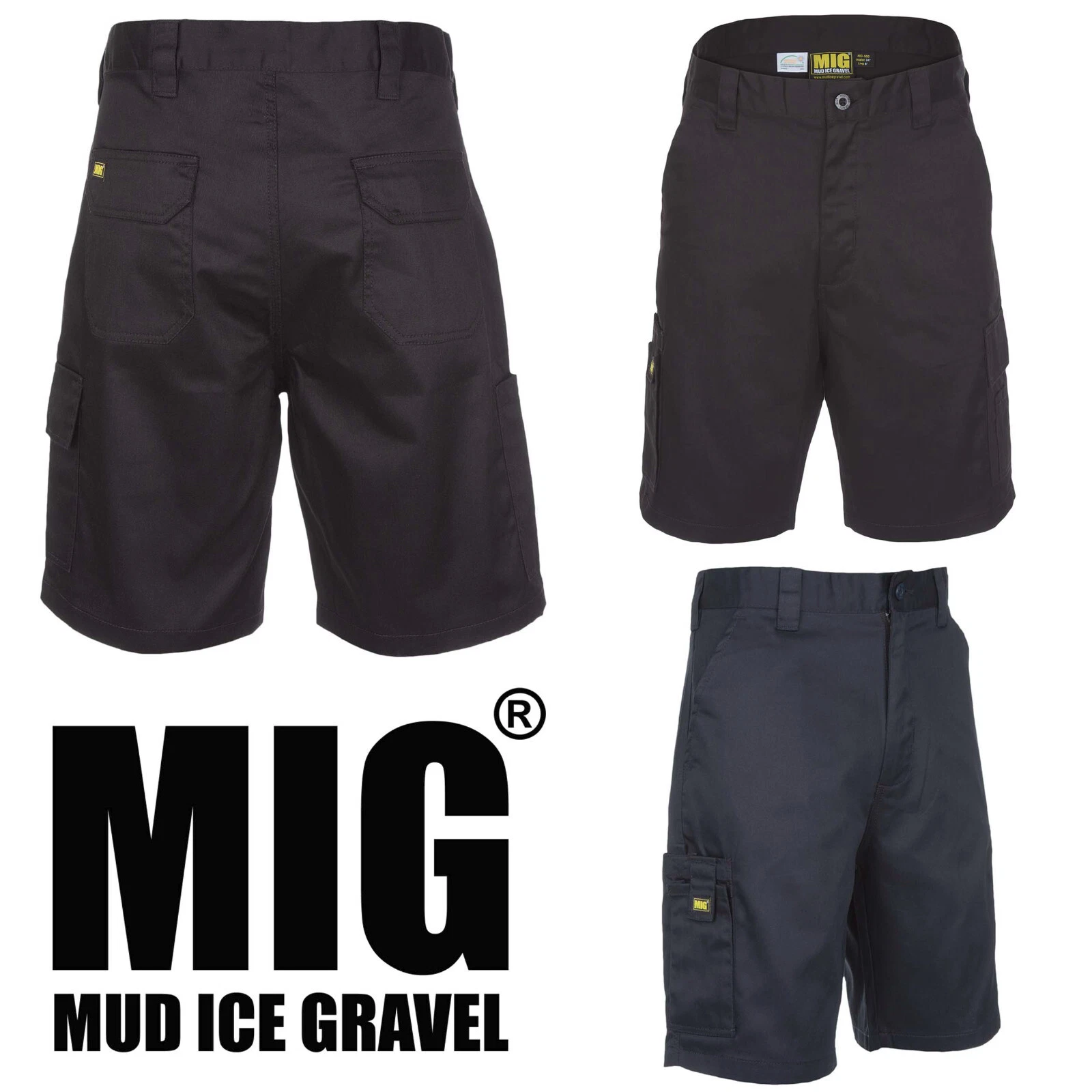 Mens MIG Cargo Combat Black Work Shorts Size 30 to 42 in BLACK or NAVY BLUE
Opens in a new window or