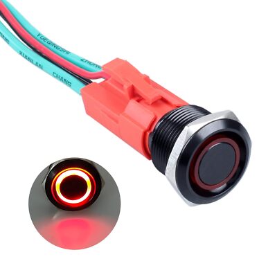 19mm Heavy Duty Momentary Metal Push Button Switch Waterproof Anti-Vandal 20Amp