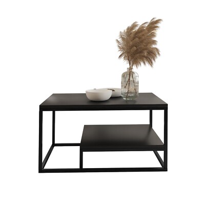 Couchtisch  mit Ablage 90 Schwarz Design Möbel