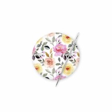 Yellow Pink Floral Design - Magnetic Needle Minder - Perfect for Cross Stitching
