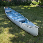 Smoker Craft Aluminum Canoe w/ Paddles, Life Jackets, Cart Dolly & Small Motor — photo 1