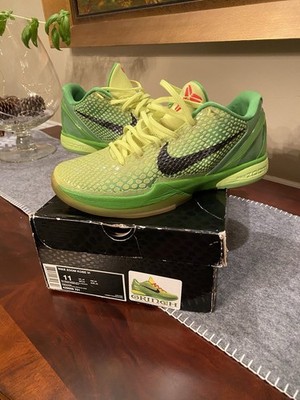 Nike Kobe 6 2010 Grinch Sneakers Size 11 Red/Green with Laces