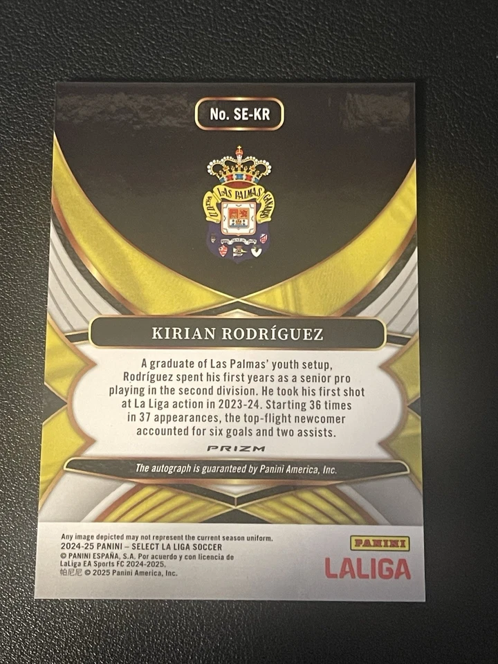Assinaturas Panini Select La Liga 2024-25 Kirian Rodriguez Rodríguez #SE-KR autografadas - Imagem 4 de 4