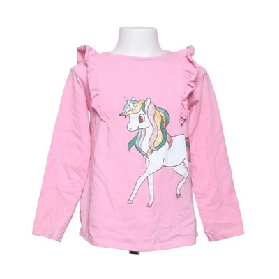 H&M Kids, Langarmshirt, Größe: 122/128, Pink/Mehrfarbig, Baumwolle/Elasthan #ylQ