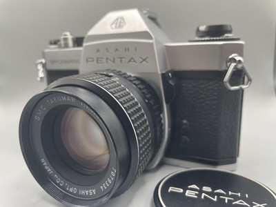 PENTAX Spotmatic F Silver SLR Film camera + SMC Takumar 1:1.8 55mm From Japan