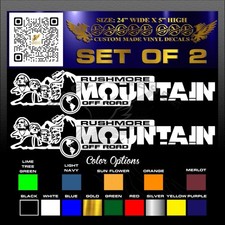 Off Road South Dakota Rushmore Mountain Bedside Vinyl Decal Stickers 354