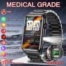 Heart blood pressure sugar medical grade bluetooth monitor glucose smart watch62