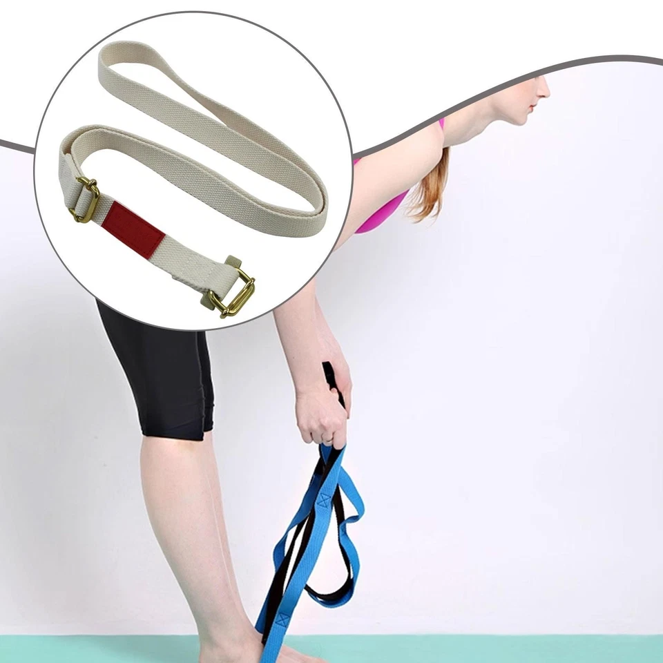 Alça de alongamento de ioga com fivela dupla para esportes treino em casa dança latina - Imagem 4 de 4