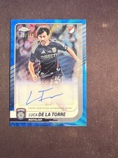 2025 Topps Chrome MLS - Auto Luca de la Torre #CA-LD Blue Wave Refractor /150