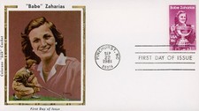 US 1932 FDC Babe Didrikson Zaharias Colorano Silk