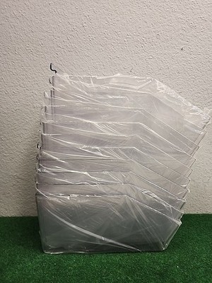 Case Of 10 Uline Clear Slatwall Acrylic Bins - 6 x 11 1 2 x 5 1 2'' S-20708