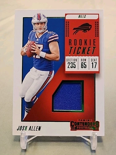 2018 Panini Contenders - Rookie Ticket Swatches Josh Allen #RTS-5 (MEM, RC)