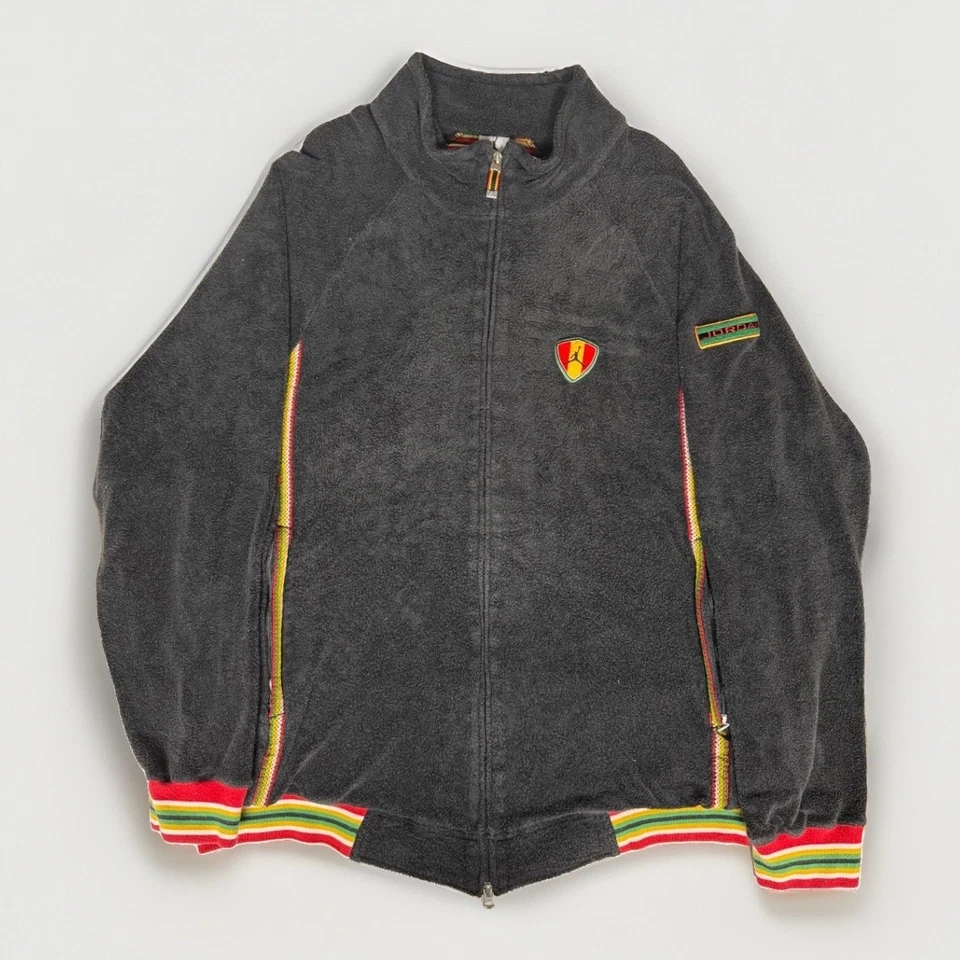 Vintage 2000s Air Jordan Track Jacket Mens XL Rasta Terry Cloth Gray Y2K - Image 1 of 4