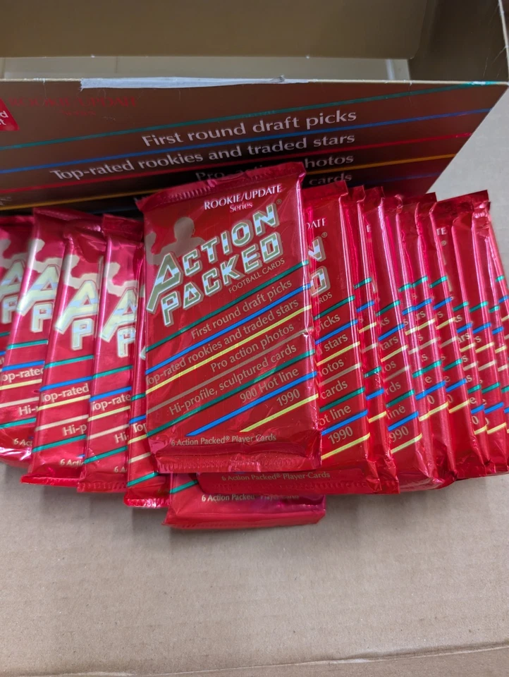 1990 Action Packed Football Rookie Update Series 18 Sealed Packs - Image 2 of 4
