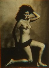 Nude Posing Microphotograph Microscope Slide