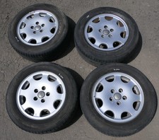 Audi A4 B5 A6 4B Alufelgen 205/60 R15 91H 6jx15H2 ET45 Reifen Felgen 5-6mm Ronal