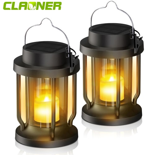 1-4x Solar Lantern Hanging Lights Flickering Flameless Candle Outdoor Garden Dec - 第 18/22 張圖片