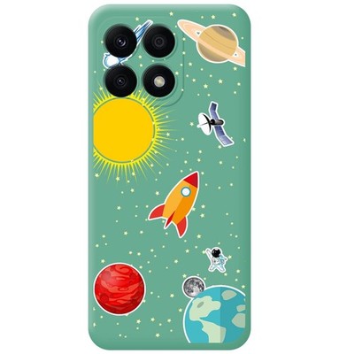 Funda Silikon Flüssig Grün Für Huawei Honor X8A Design Raum Zeichnungen