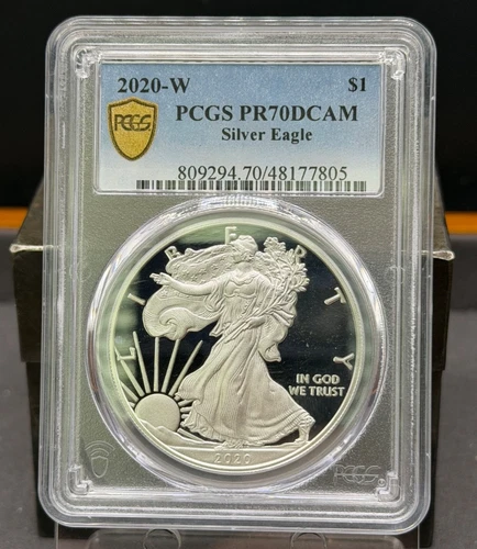 2020-W  $1  PROOF AMERICAN SILVER EAGLE (ASE) PCGS PR70 DCAM